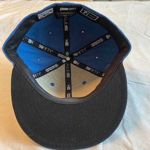 New Era Cap Hat Unisex Size 7 1/4” Color Black Blue Boston Redsox Fitted - Picture 10 of 11